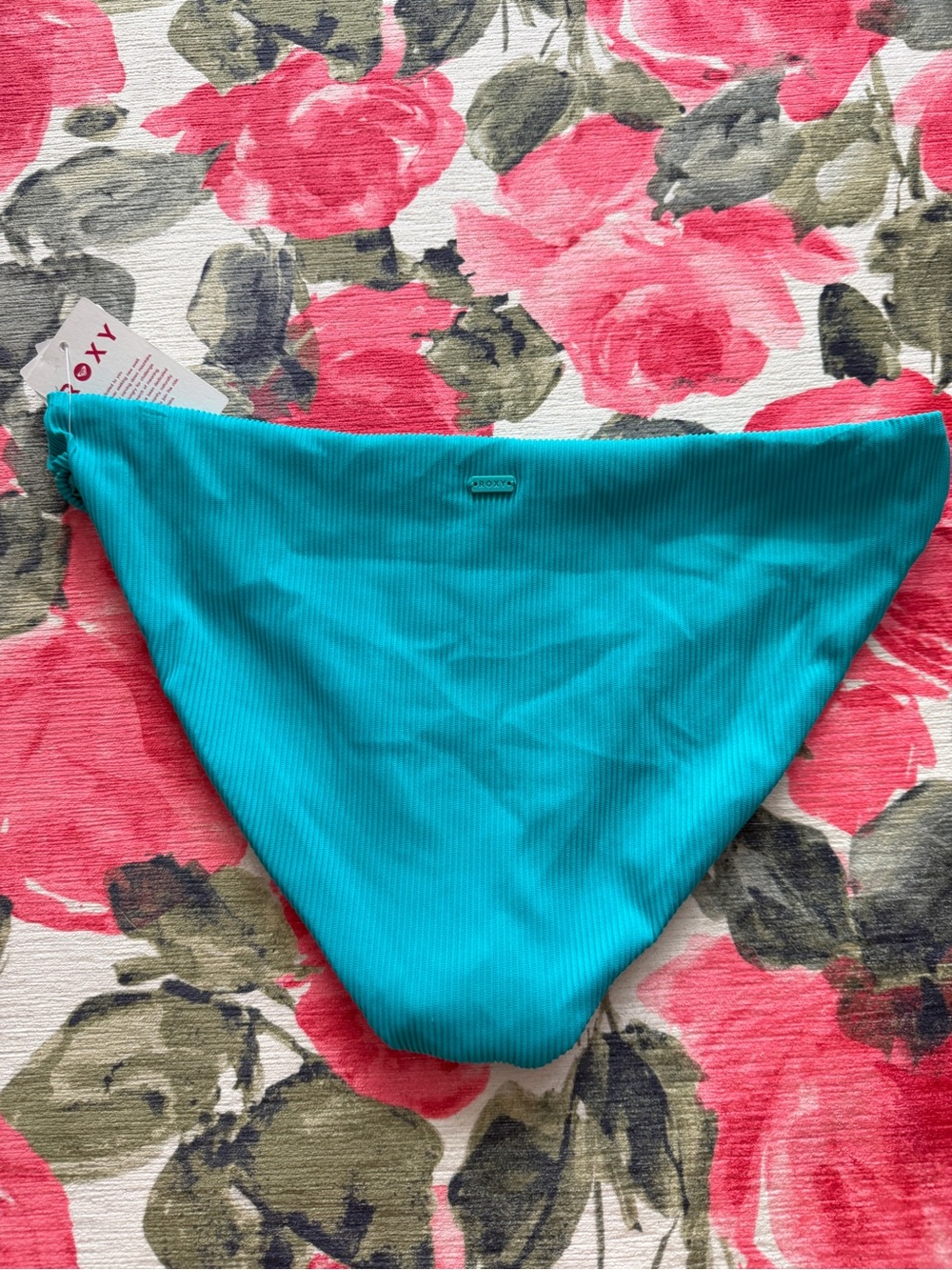 Roxy Turquoise Rib Roxy Love Hipster Full bikini bottom - Picture 4 of 6